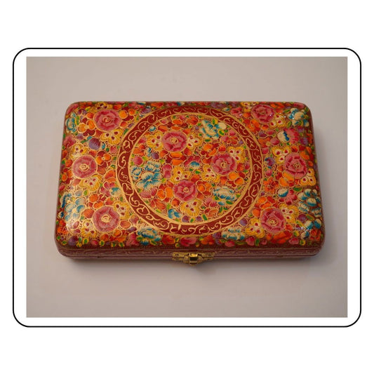 Exquisite Indian Clutches for Women - Sattva Best of India - Pouches_Mini_Pochette_Small_Pouch_Walnut_Colorful_Sattva Best of India_Top_red_7 
