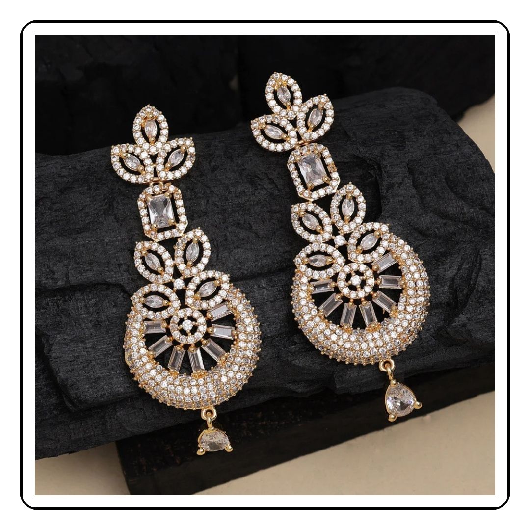 Shimmering Majesty Earrings- Sattva Best Of Indaia