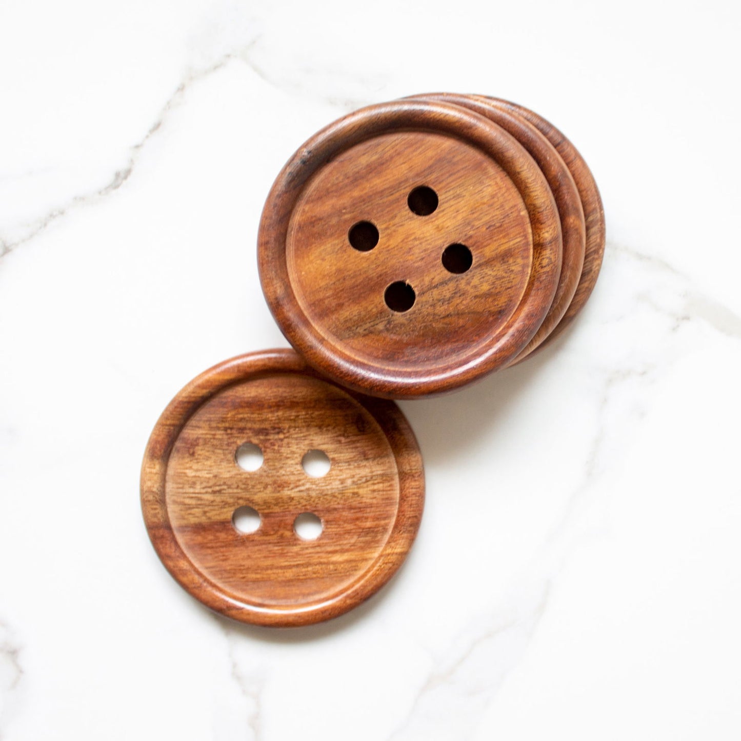 The Button coasters Set - LIMITED EDITION - Sattva Best of India -  