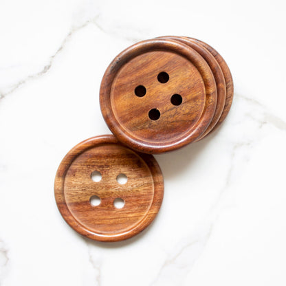 The Button coasters Set - LIMITED EDITION - Sattva Best of India -  