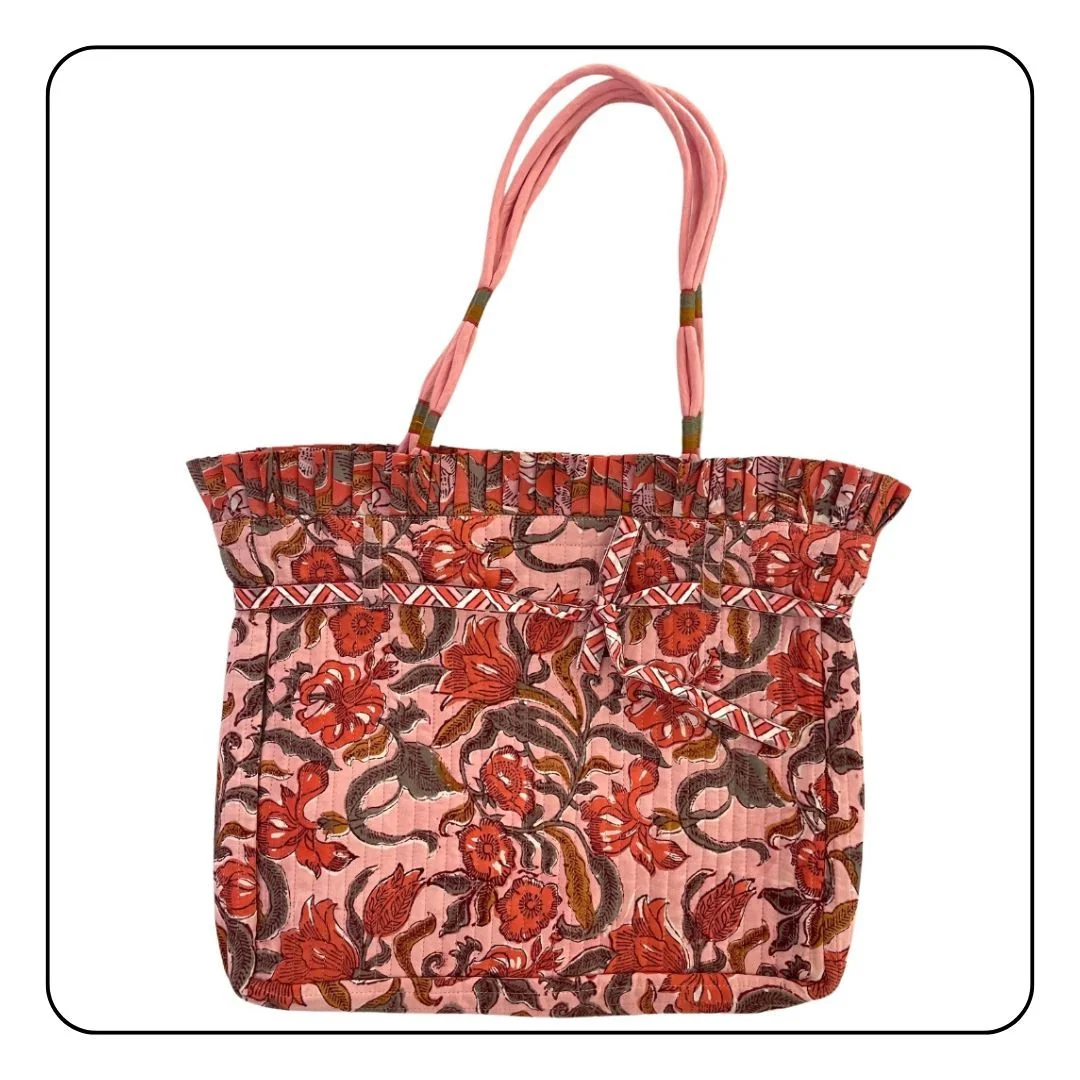 Purse_hand_printed_Cotton_bag_Sattva Best of India_red_#tag3# - #tag1# - #tag2# - - #tag1#