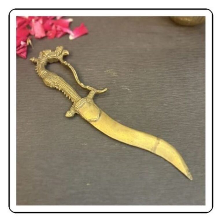 antique brass talwar dagger