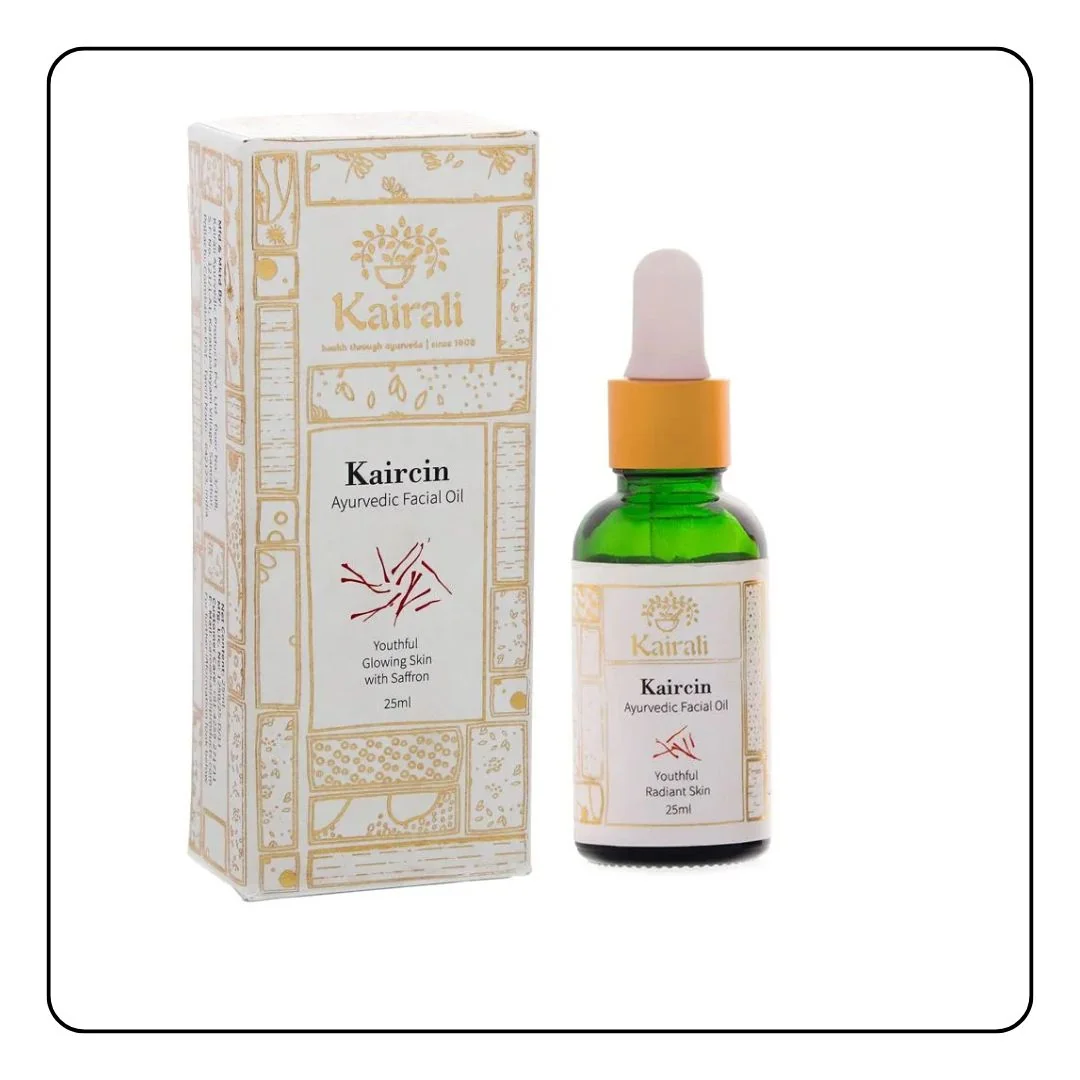 Best Facial Oil - Kaircin (Kumkumadi Oil) - Sattva Best of India - Best Facial Oil - Kaircin (Kumkumadi Oil) picture 2 box and bottle