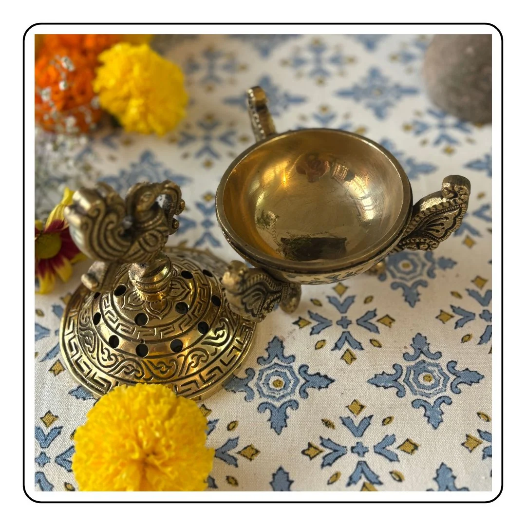 Brass Dhoop Dani Incense Holder - LIMITED EDITION - Sattva Best of India - Brass Dhoop Dani Incense Holder picture 1