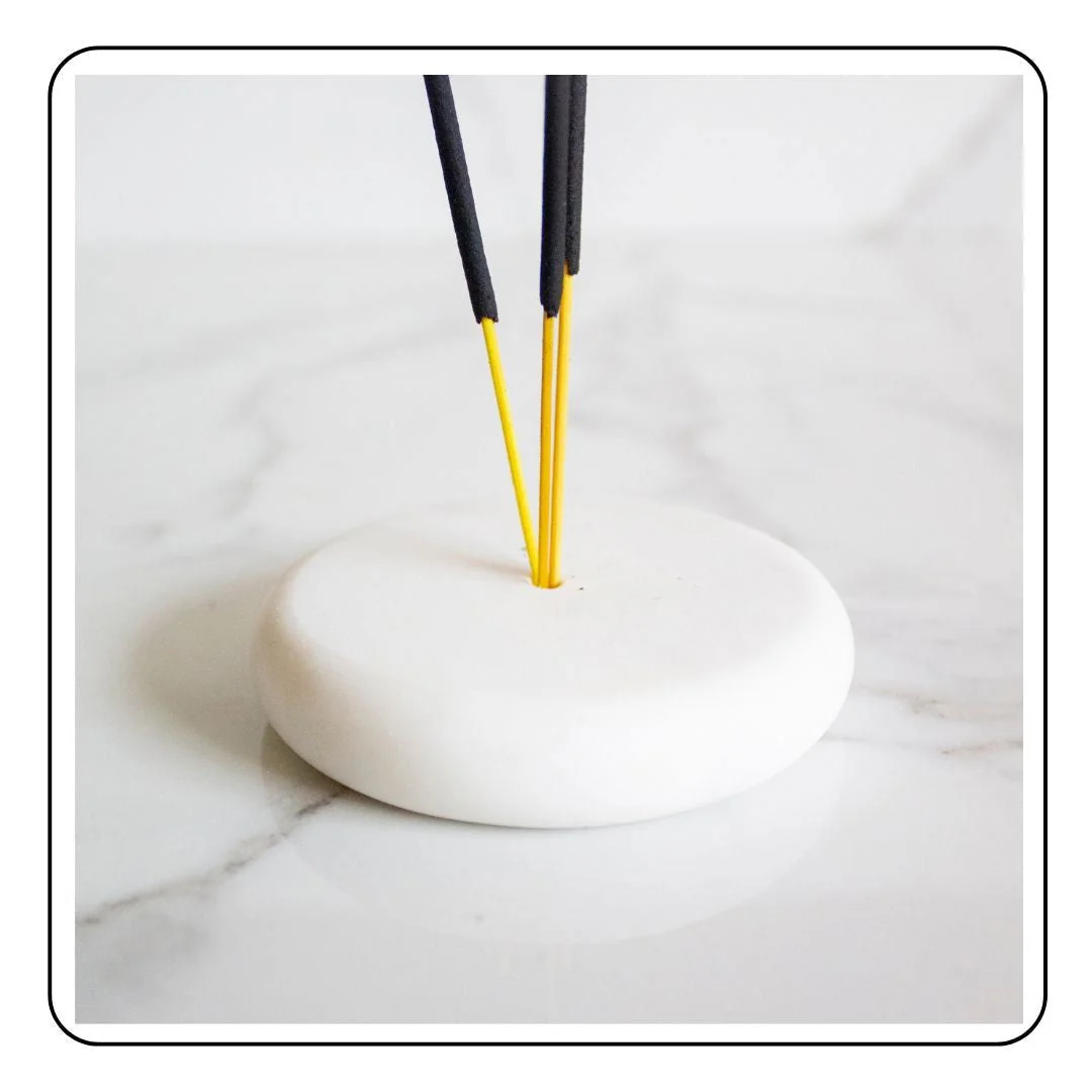 Carrara Incense Holder -  LIMITED EDITION - Sattva Best of India - #original_alt_text#