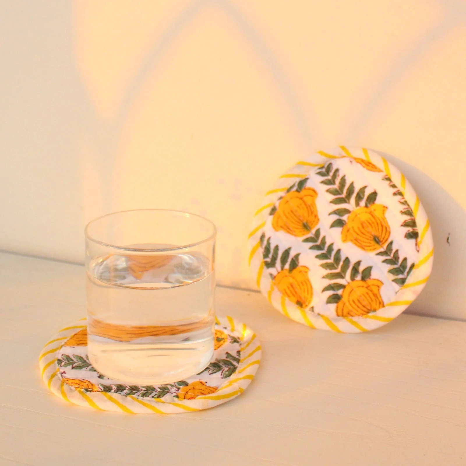 Daffodil coasters Set - LIMITED EDITION - Sattva Best of India -