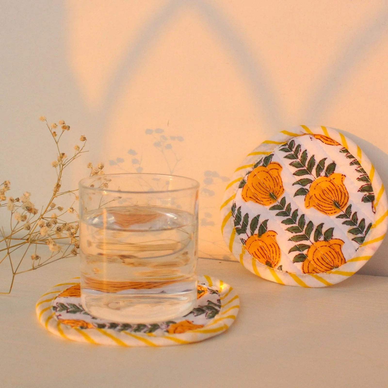 Daffodil coasters Set - LIMITED EDITION - Sattva Best of India -