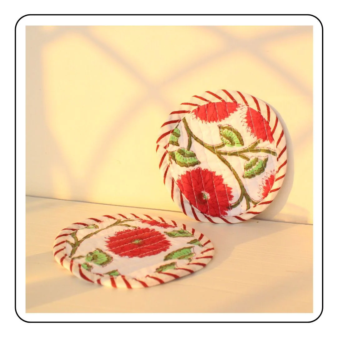 Daisy coasters Set - LIMITED EDITION - Sattva Best of India - #original_alt_text#