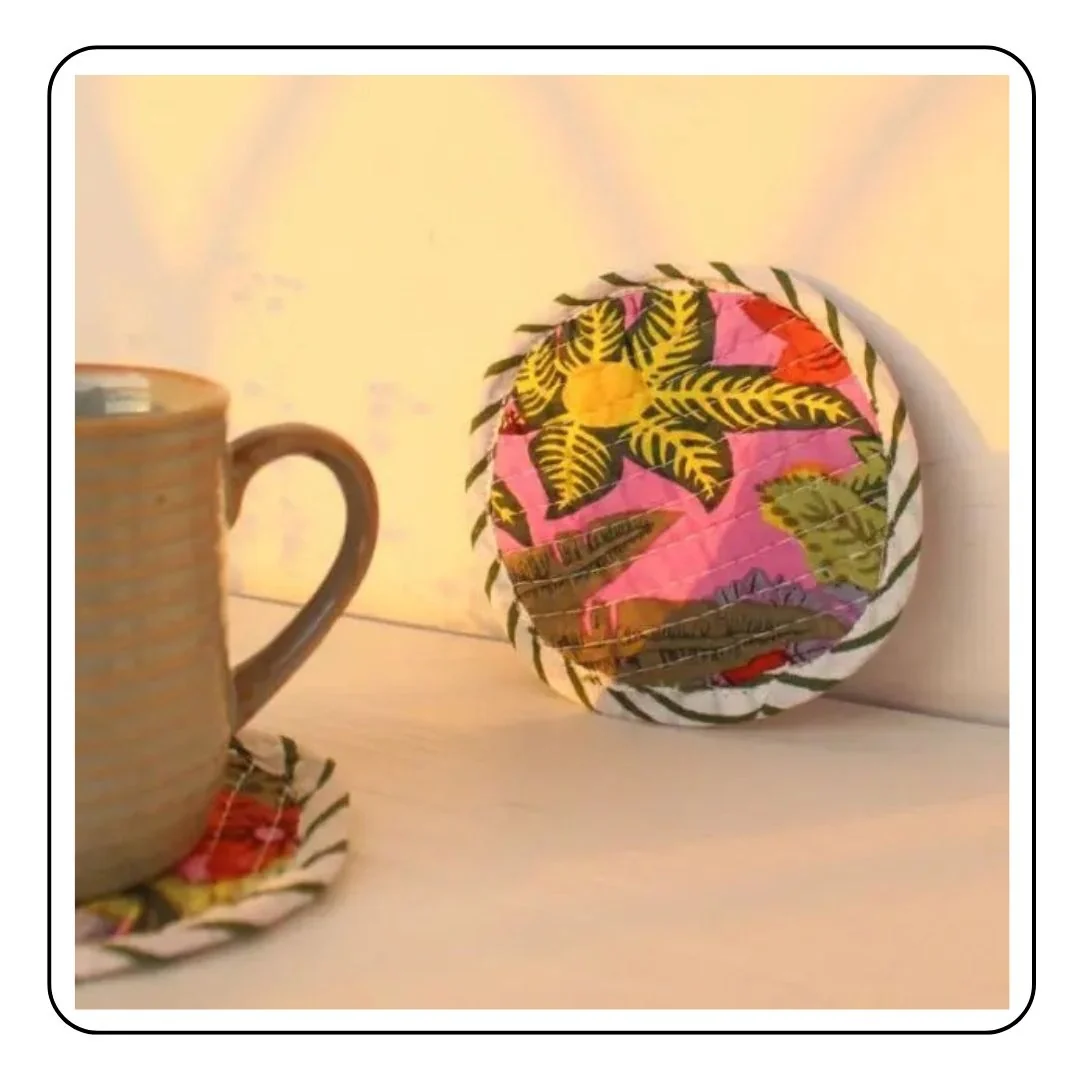 Daisy coasters Set - LIMITED EDITION - Sattva Best of India - #original_alt_text#