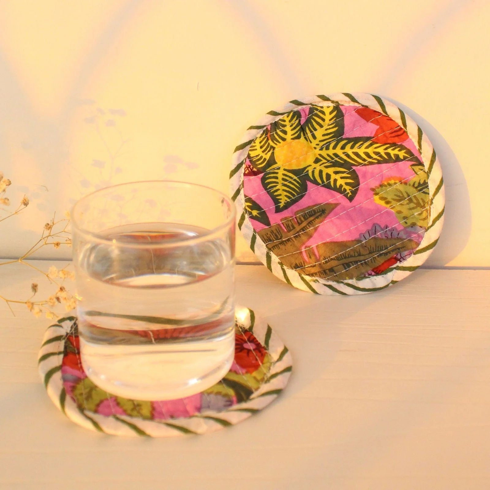 Flora coasters Set - LIMITED EDITION - Sattva Best of India -