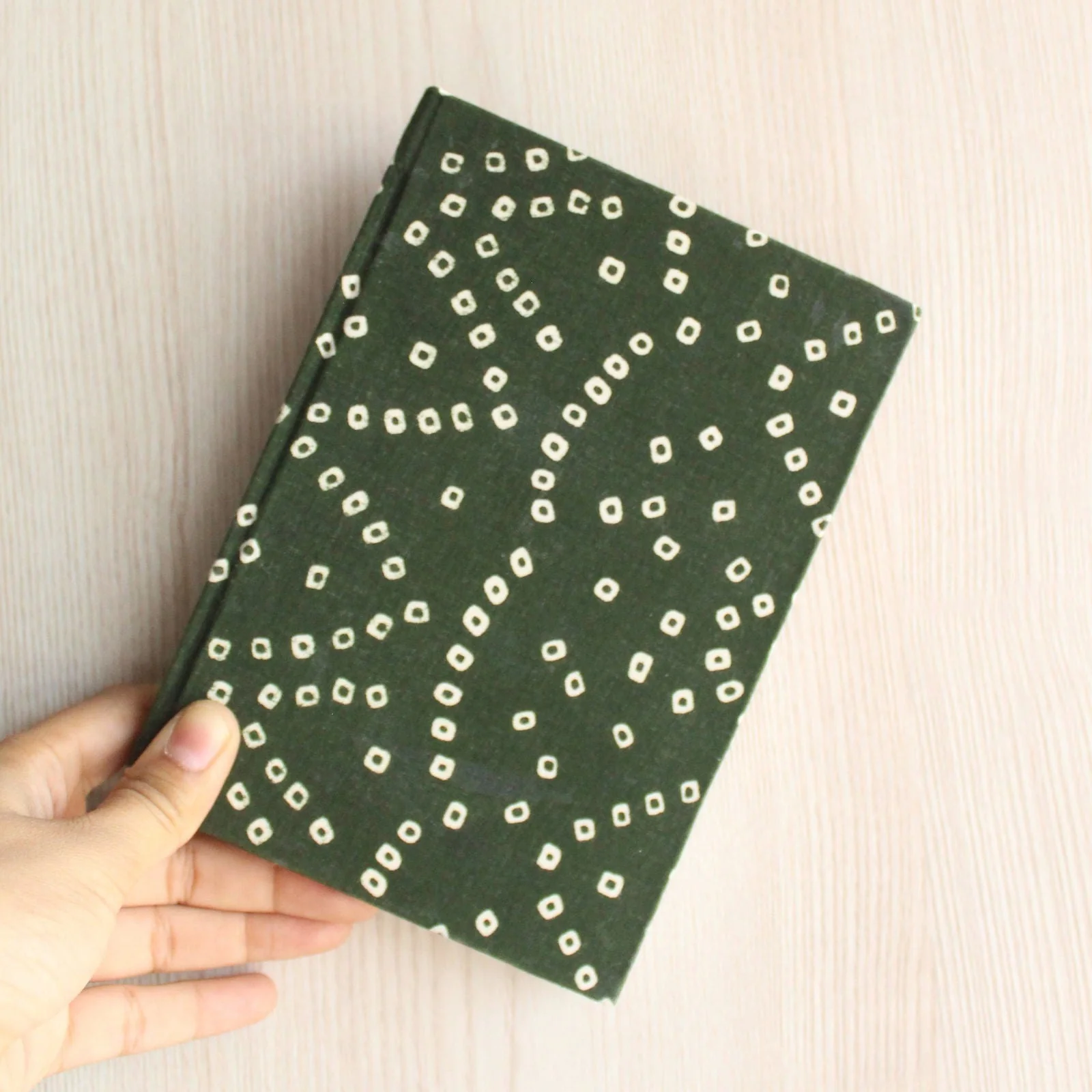Hand Printed Dark Green Floral Notebook - LIMITED EDITION - Sattva Best of India -