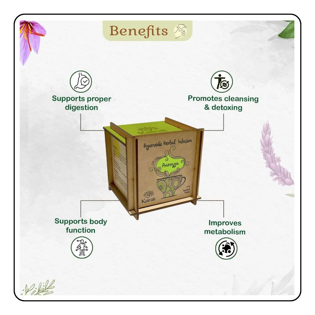 Herbal Infusion for Immunity & Vitality - Aarogya Tea - Sattva Best of India - Herbal Infusion for Immunity & Vitality - Aarogya Tea picture 3 benefits