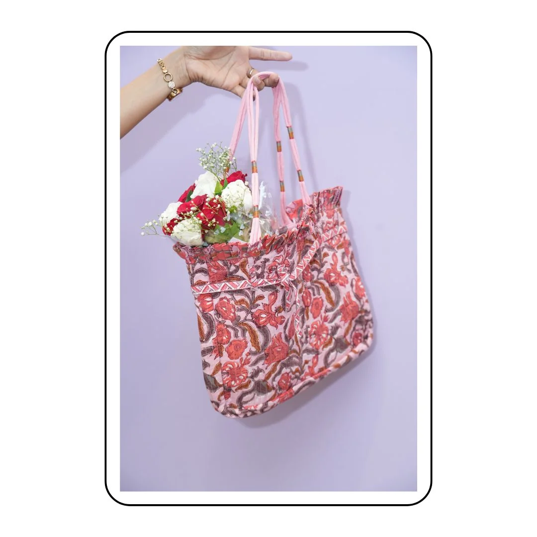Purse - Hand-Printed Organic Cotton - LIMITED EDITION - Sattva Best of India - #original_alt_text#