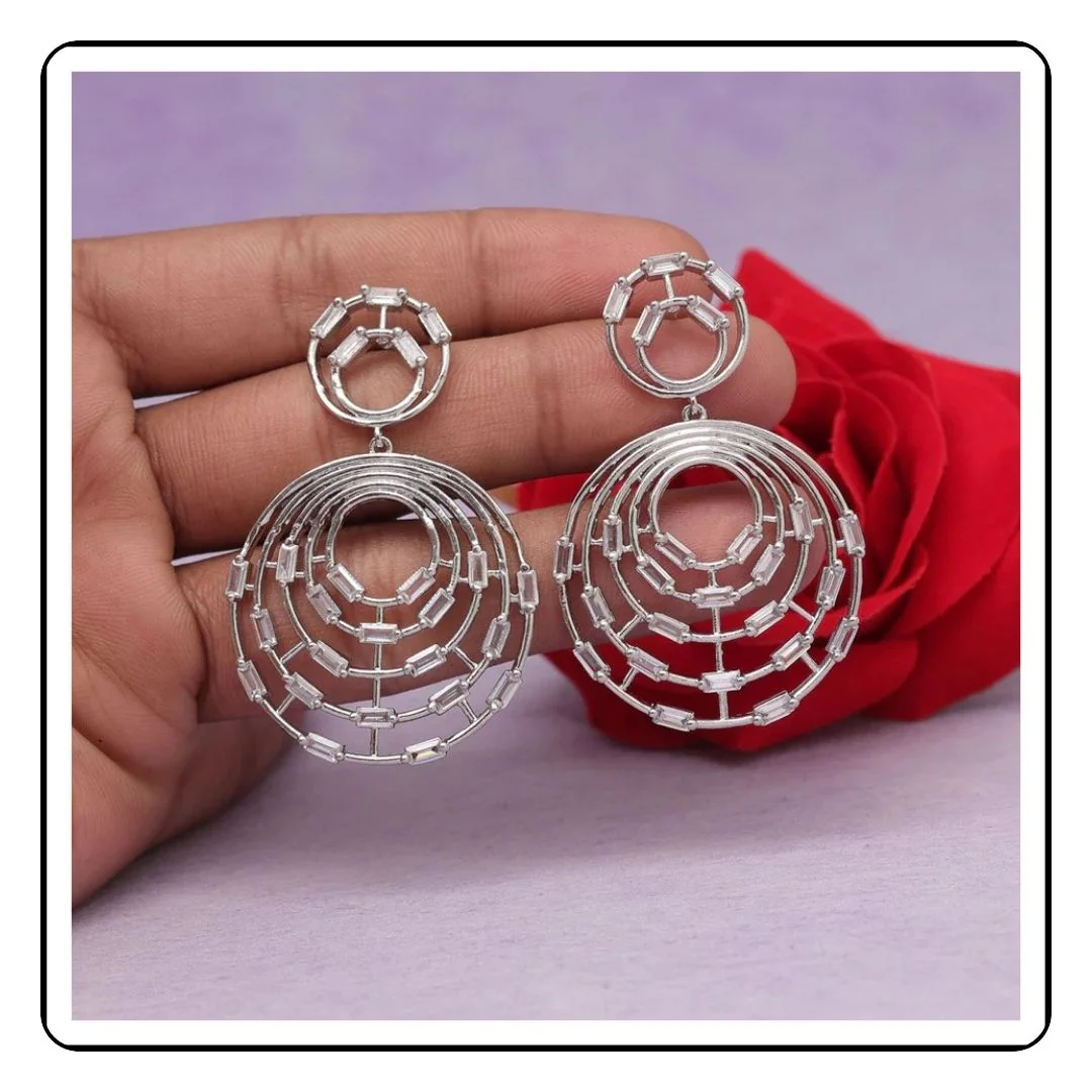 Radiant Circles Earrings by Sattva Best of India, a fusion of elegance and craftsmanship, showcasing a stunning design for modern sophistication