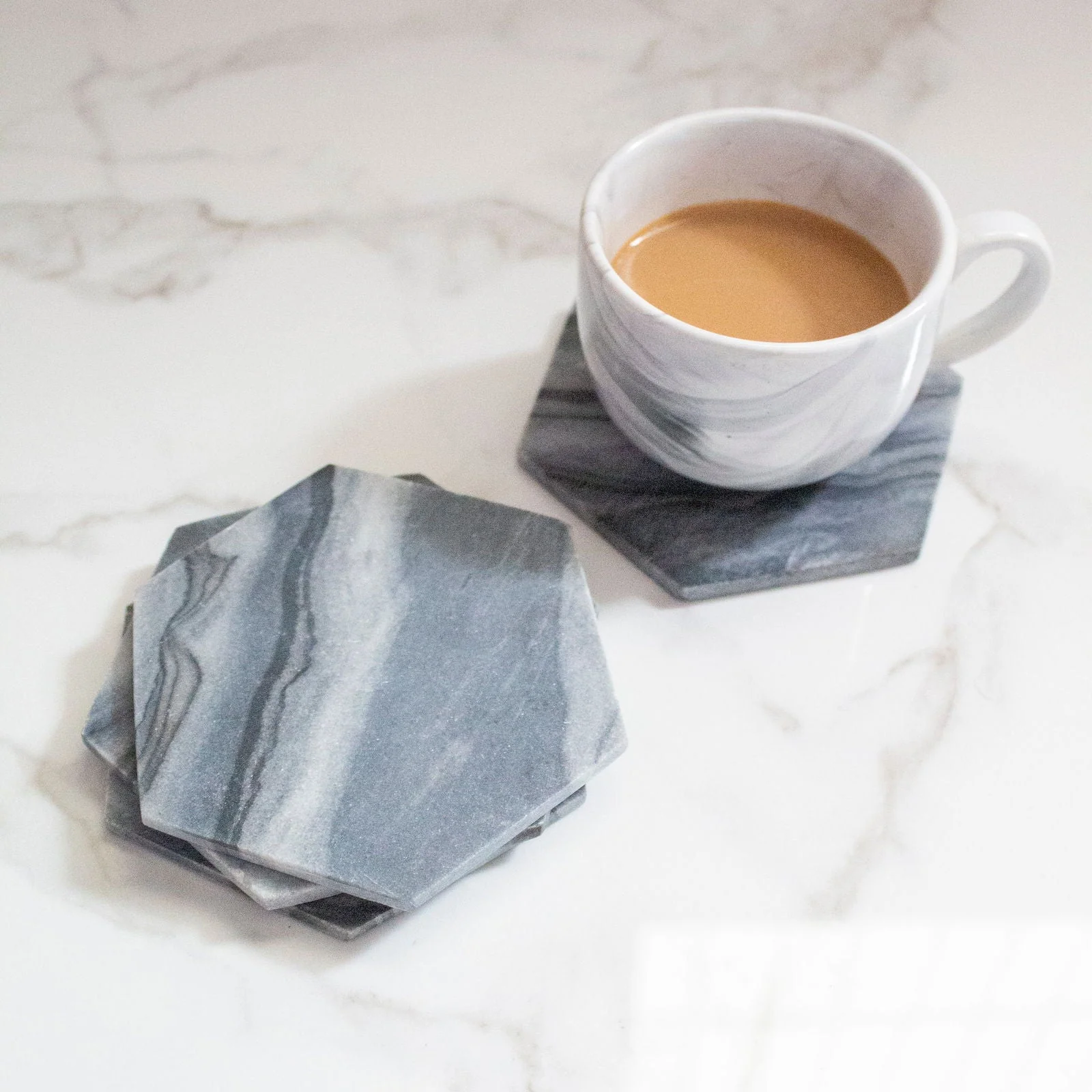 The Grayscale coasters Set - LIMITED EDITION - Sattva Best of India -