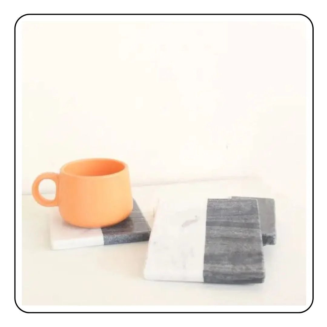 The Half & Half coasters Set - LIMITED EDITION - Sattva Best of India - #original_alt_text#