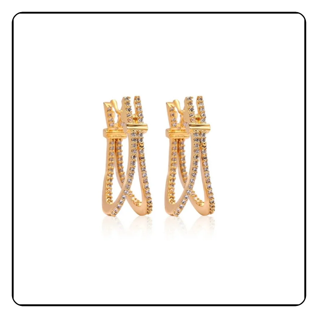 Golden Frost Earrings- Sattva Best Of India