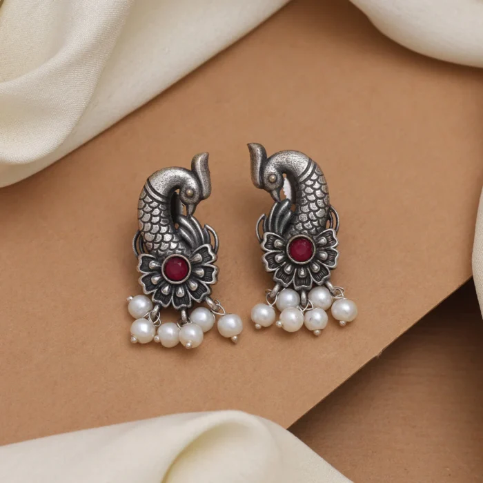 rani color oxidised earrings