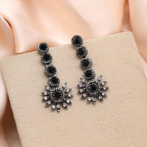 sunset orange color fashion earrings