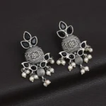 black color oxidised earrings